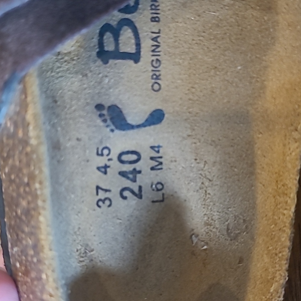 Womans Birkenstock Betula Brown Leather  Cross Strap Slide Sandals W 6 M 4 - Picture 4 of 5